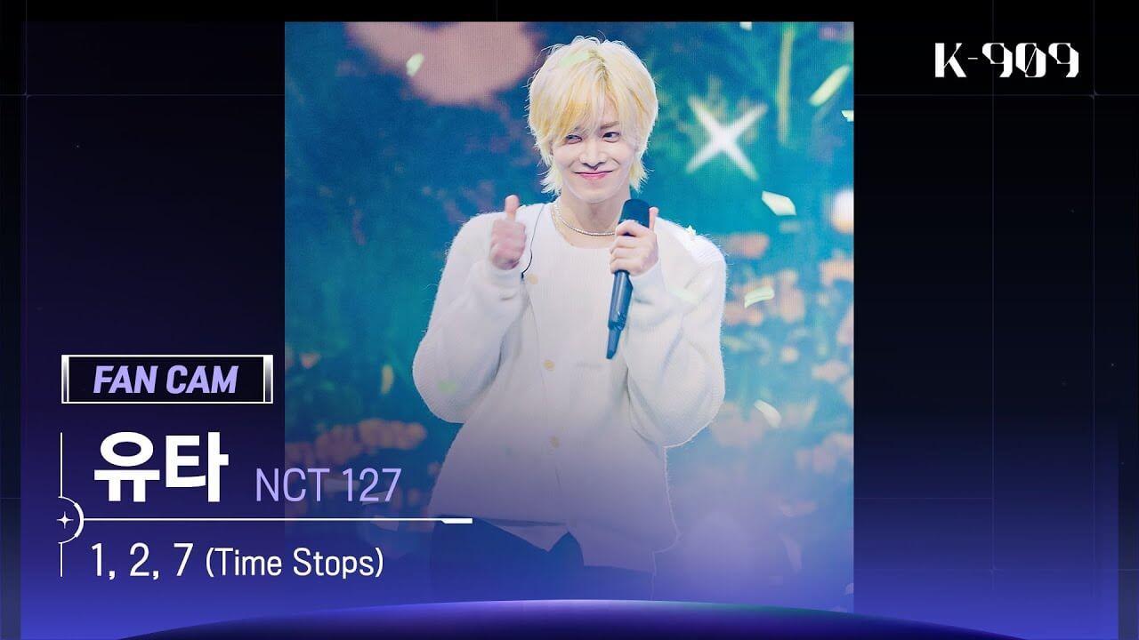 [909 직캠 4K] NCT 127 유타 세로캠 '1, 2, 7 (Time Stops)' (NCT 127 YUTA FanCam) | @JTBC K-909 220924