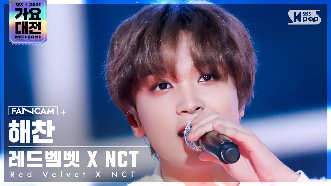 [2021 가요대전 4K] 레드벨벳X엔시티 해찬 '창밖을 봐요' (Red Velvet X NCT HAECHAN FanCam)│@SBS Gayo Daejeon_2021.12.25.